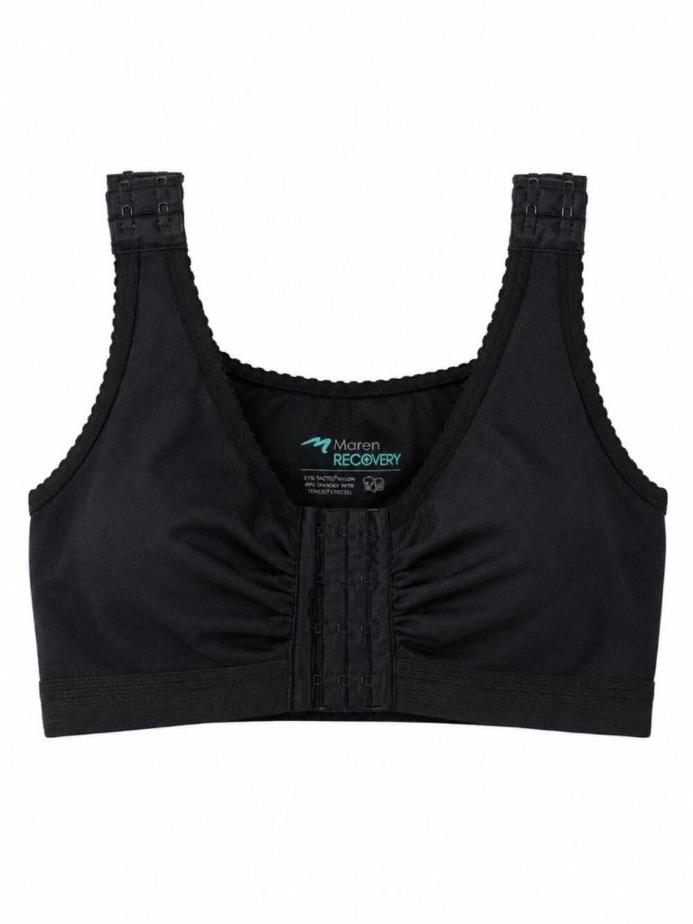 Marena Recovery 3032 Post Surgical Compression Bra Black Front Closure 30-32